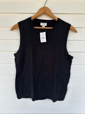 J. Crew Black Sleeveless Knit Tank Sweater